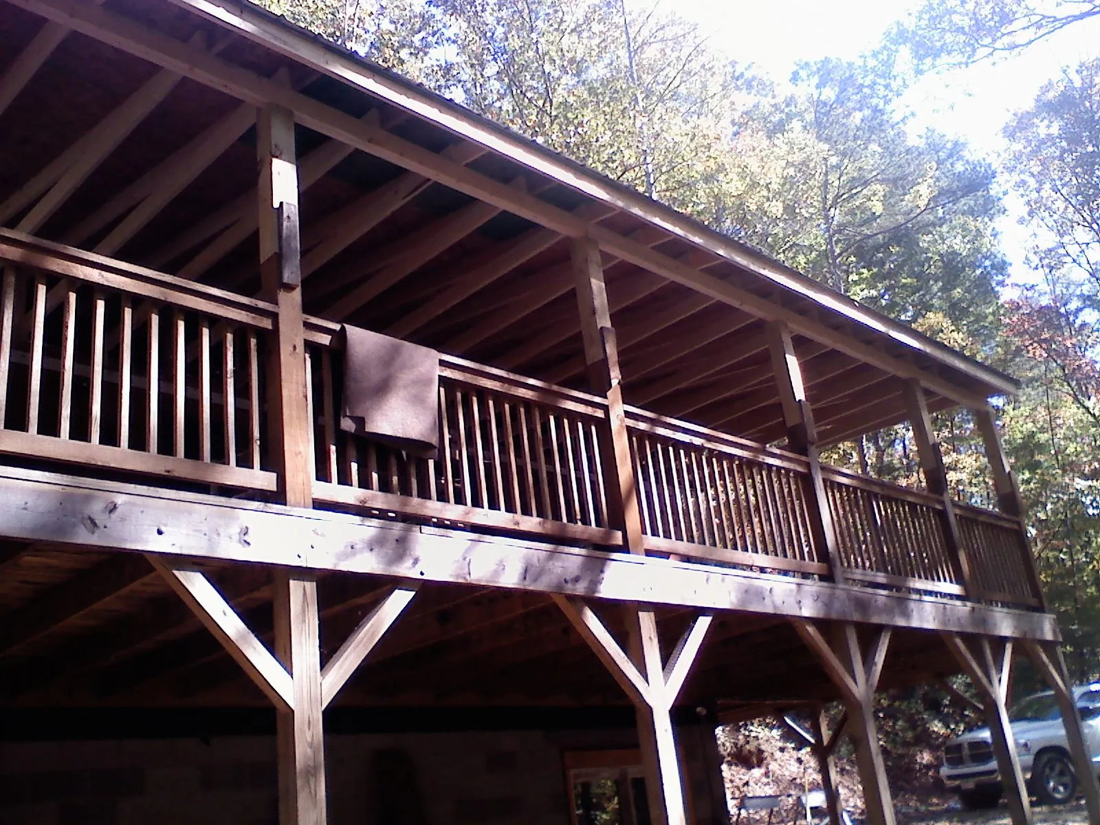 Timber framing under a new elevated porch and deck — Roof Leak Repair in Eutaw by Roofing Brothers